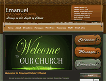 Tablet Screenshot of emanuelcalvarychapel.com